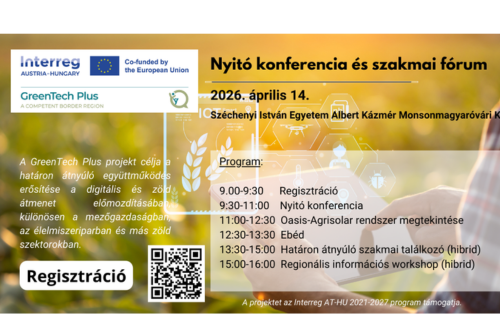 GreenTech Plus – Nyitó konferencia és szakmai fórum GreenTech Plus – Nyitó konferencia és szakmai fórum