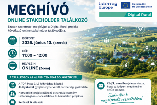 Megh�v� – Digital Rural online stakeholder tal�lkoz�