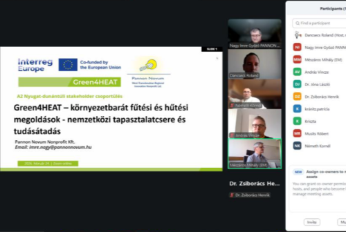 M�sodik region�lis Green4HEAT stakeholder tal�lkoz� Nyugat Dun�nt�lon