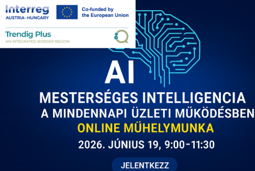 Meghívó – „Mesterséges intelligencia a mindennapi üzleti működésben” online műhelymunka – jelentkezés megnyitva Meghívó – „Mesterséges intelligencia a mindennapi üzleti működésben” online műhelymunka – jelentkezés megnyitva